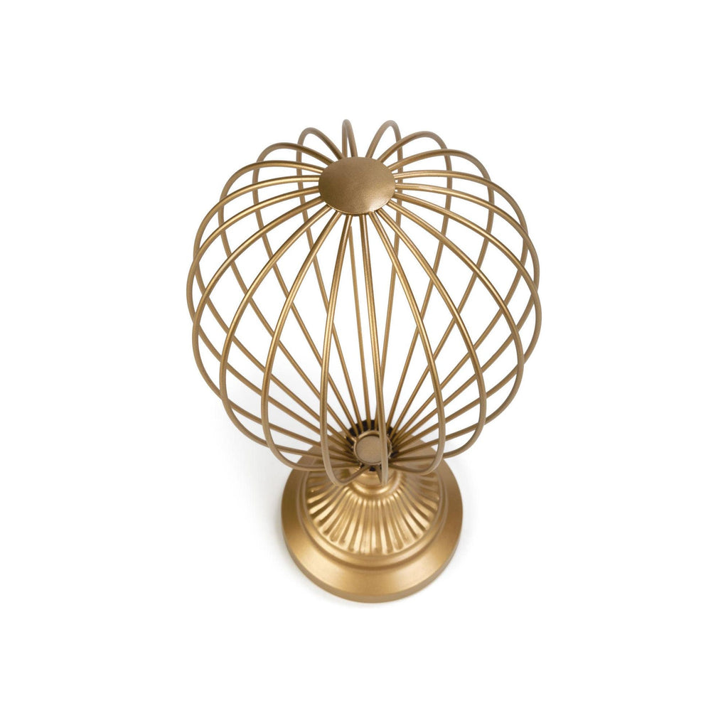 S/2 Balloon Wire Hat Stands | Gold