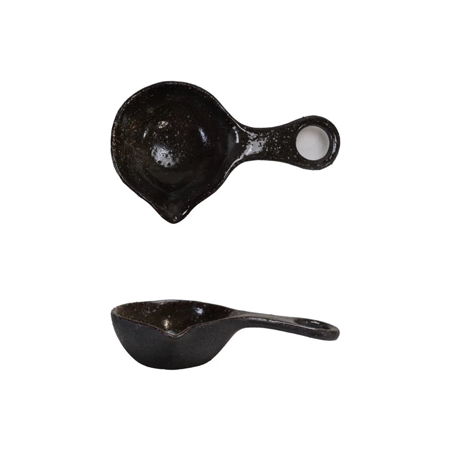 Stoneware Scoop w/ Handle & Spout