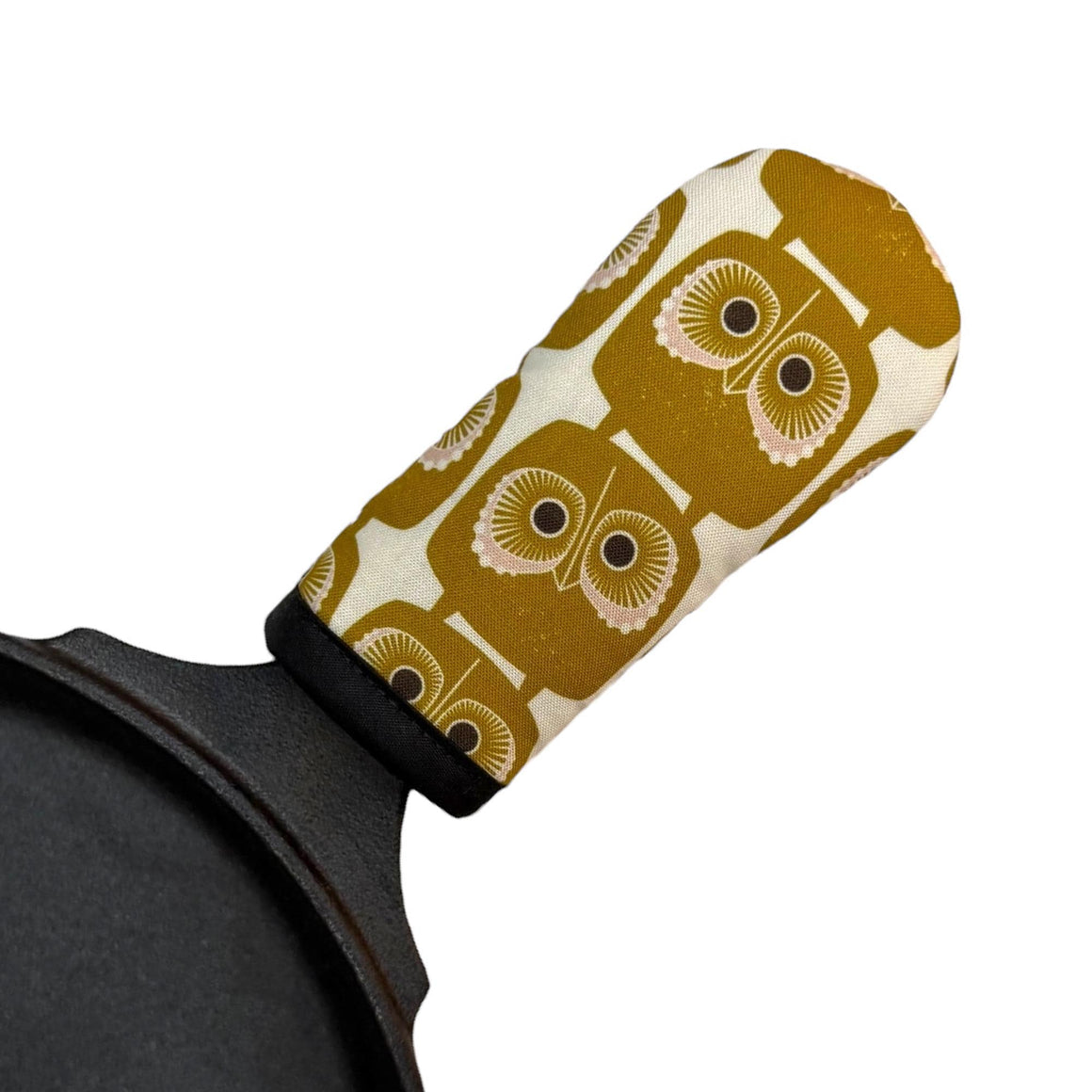 Skillet Mitt | Gold Owls