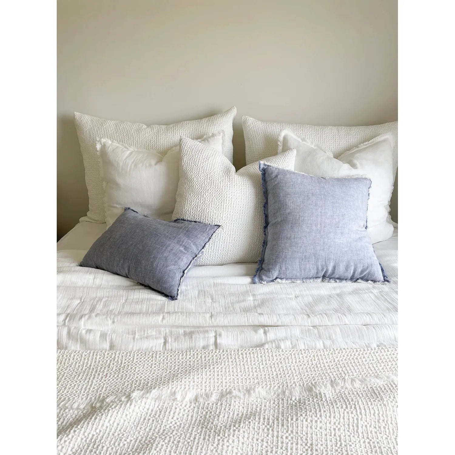 Chambray Blue Pillow  | 20" x 20"