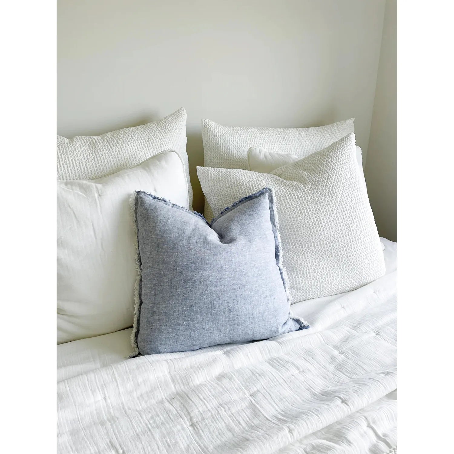 Chambray Blue Pillow  | 20" x 20"