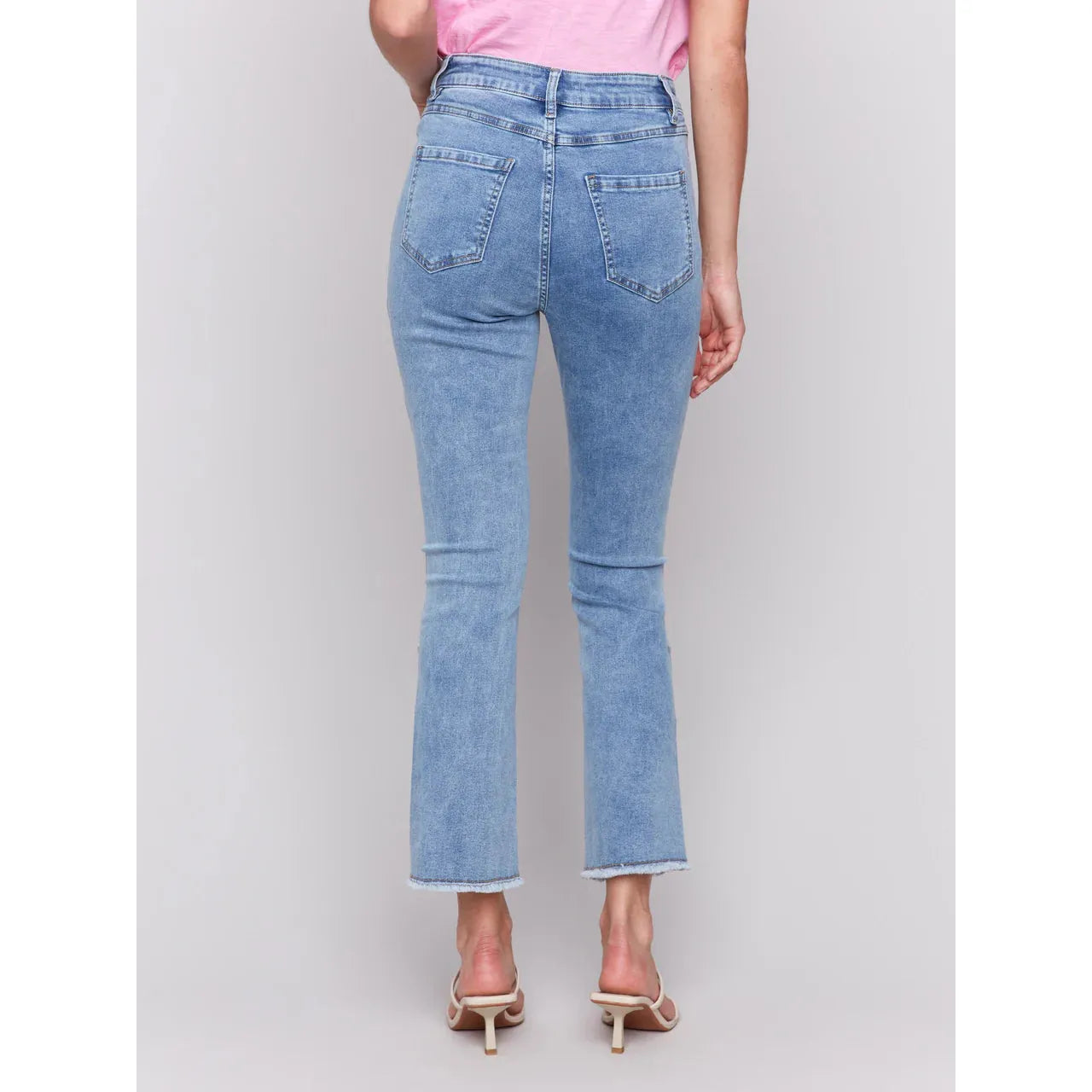 Bootcut Jeans with Side Snap Detail | Light Blue