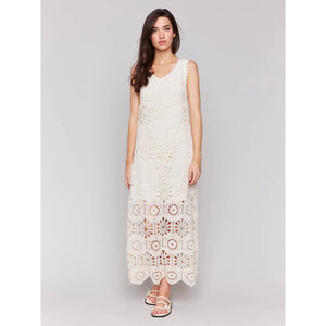 Cotton Crochet Sleeveless Maxi Dress