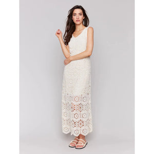 Cotton Crochet Sleeveless Maxi Dress