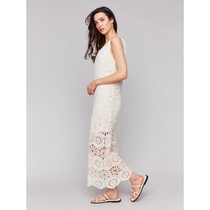 Cotton Crochet Sleeveless Maxi Dress