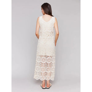 Cotton Crochet Sleeveless Maxi Dress