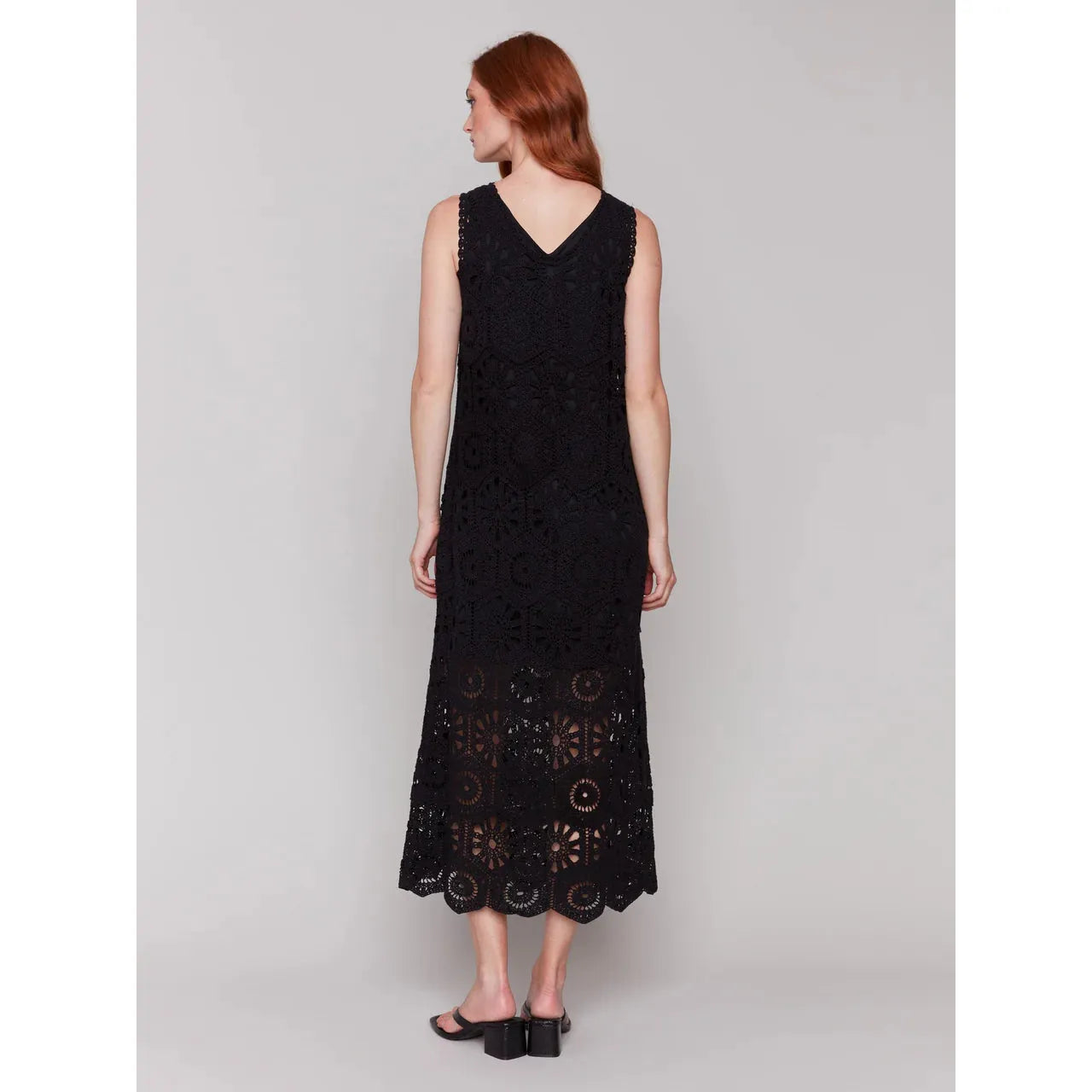 Cotton Crochet Sleeveless Maxi Dress