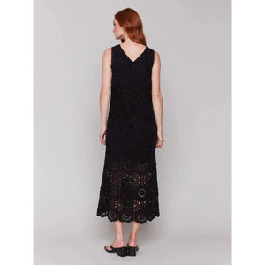 Cotton Crochet Sleeveless Maxi Dress