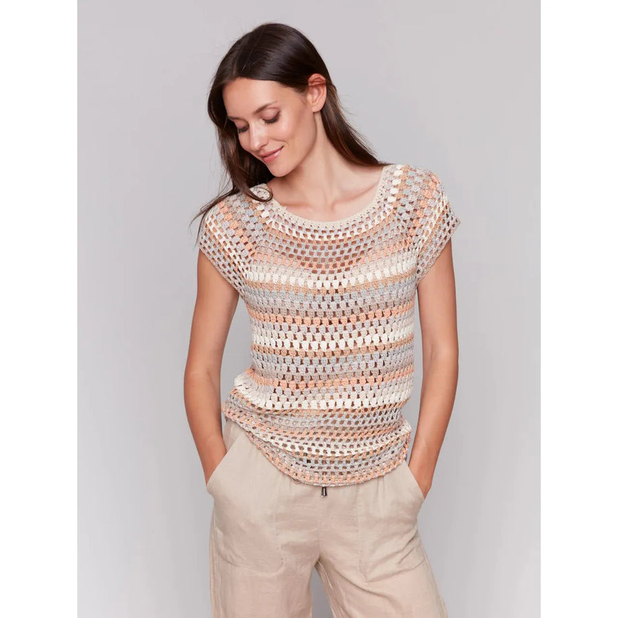 Crochet Cap Sleeve Top | Pebble