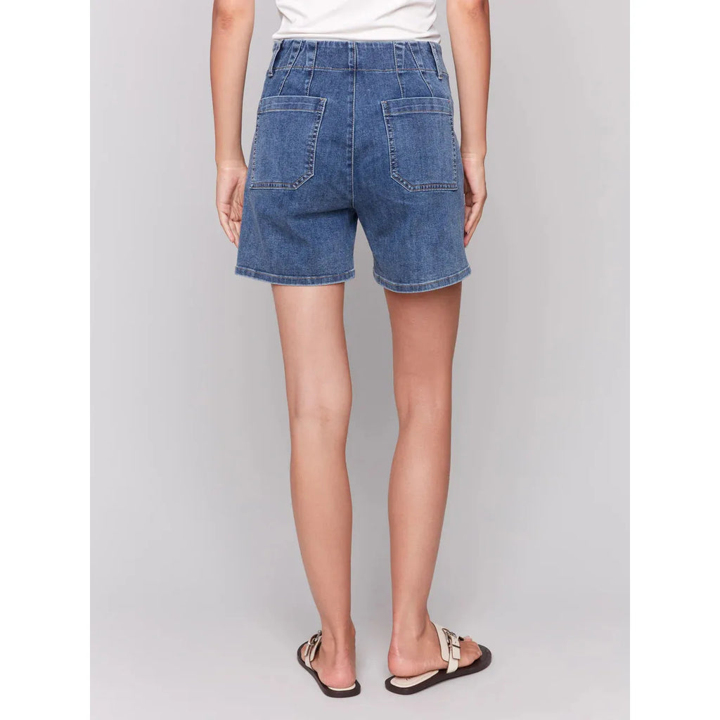 Denim Shorts w/Patch Pockets | Medium Blue