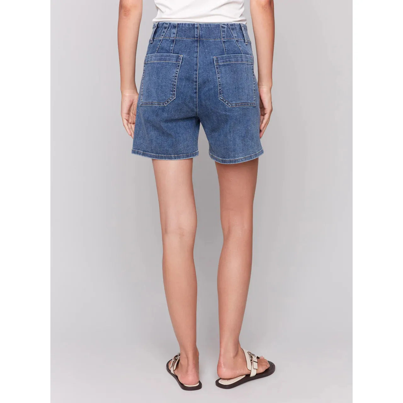 Denim Shorts w/Patch Pockets | Medium Blue