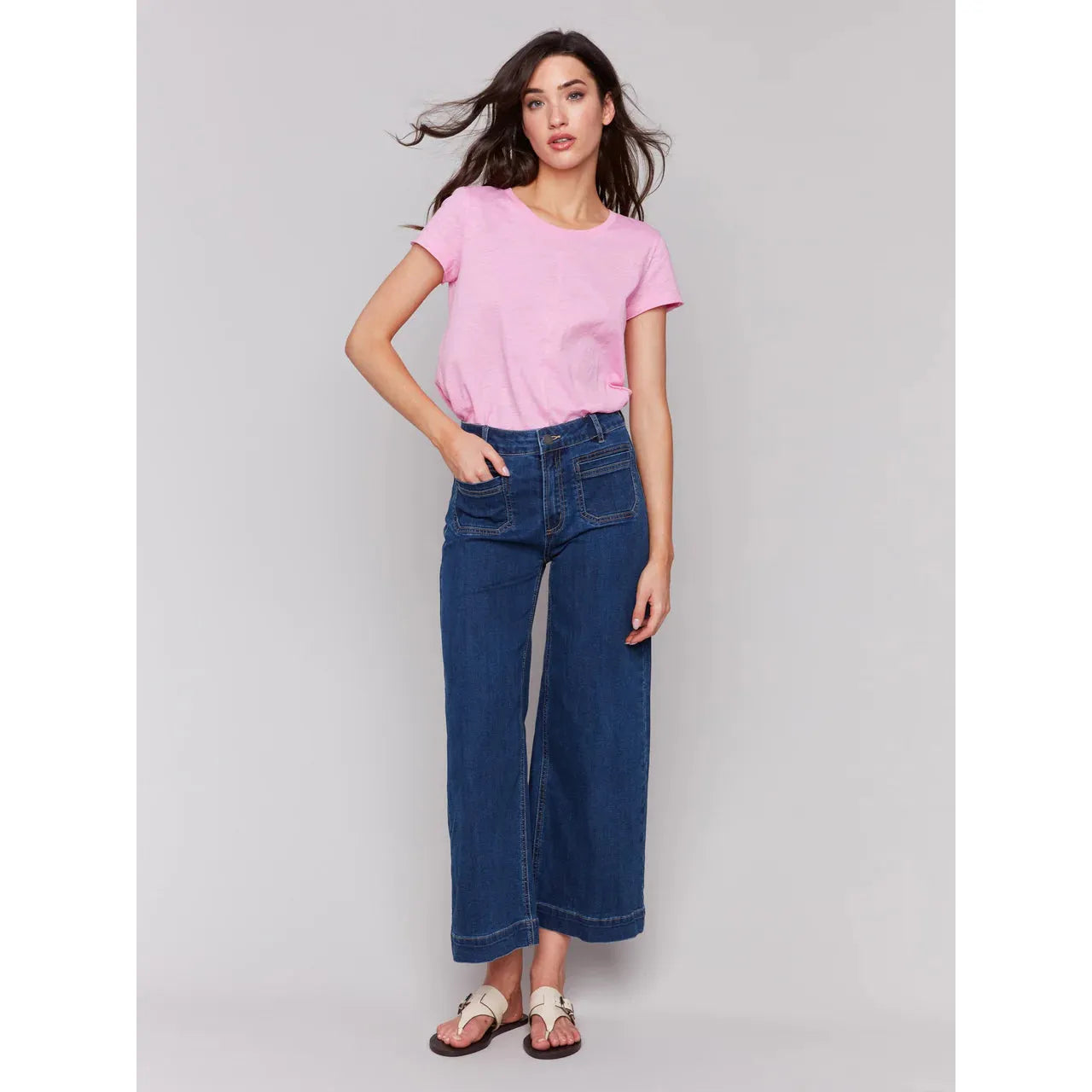 Patch Pocket Flare Jeans