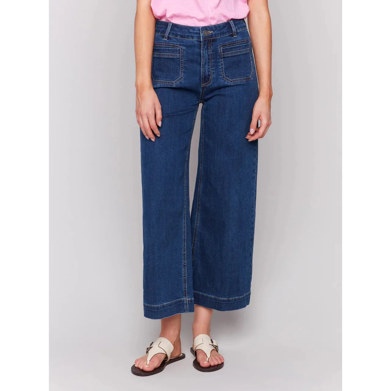 Patch Pocket Flare Jeans