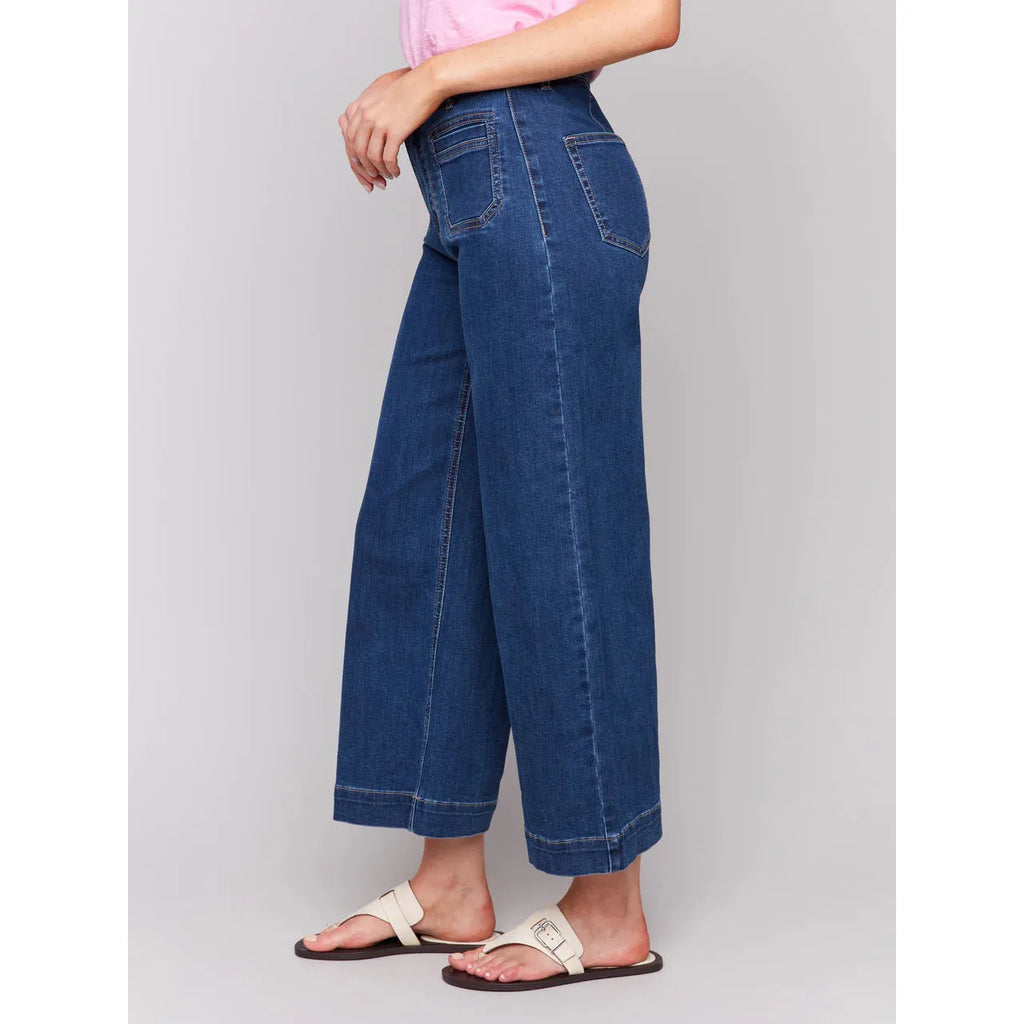 Patch Pocket Flare Jeans