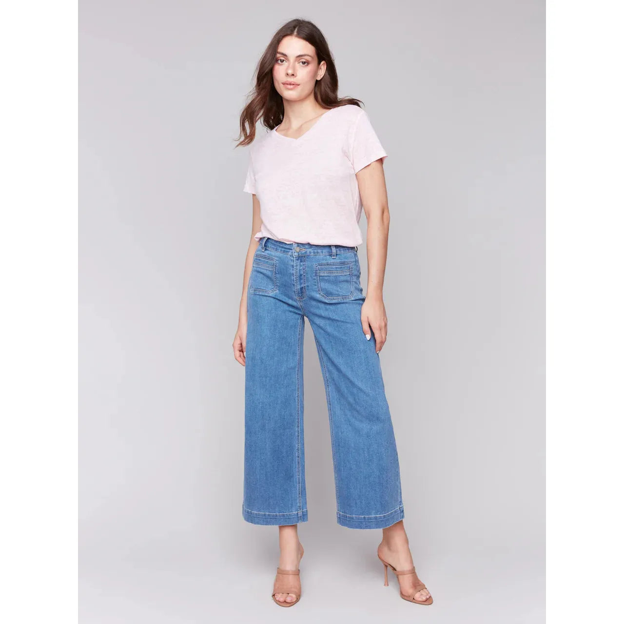 Patch Pocket Flare Jeans