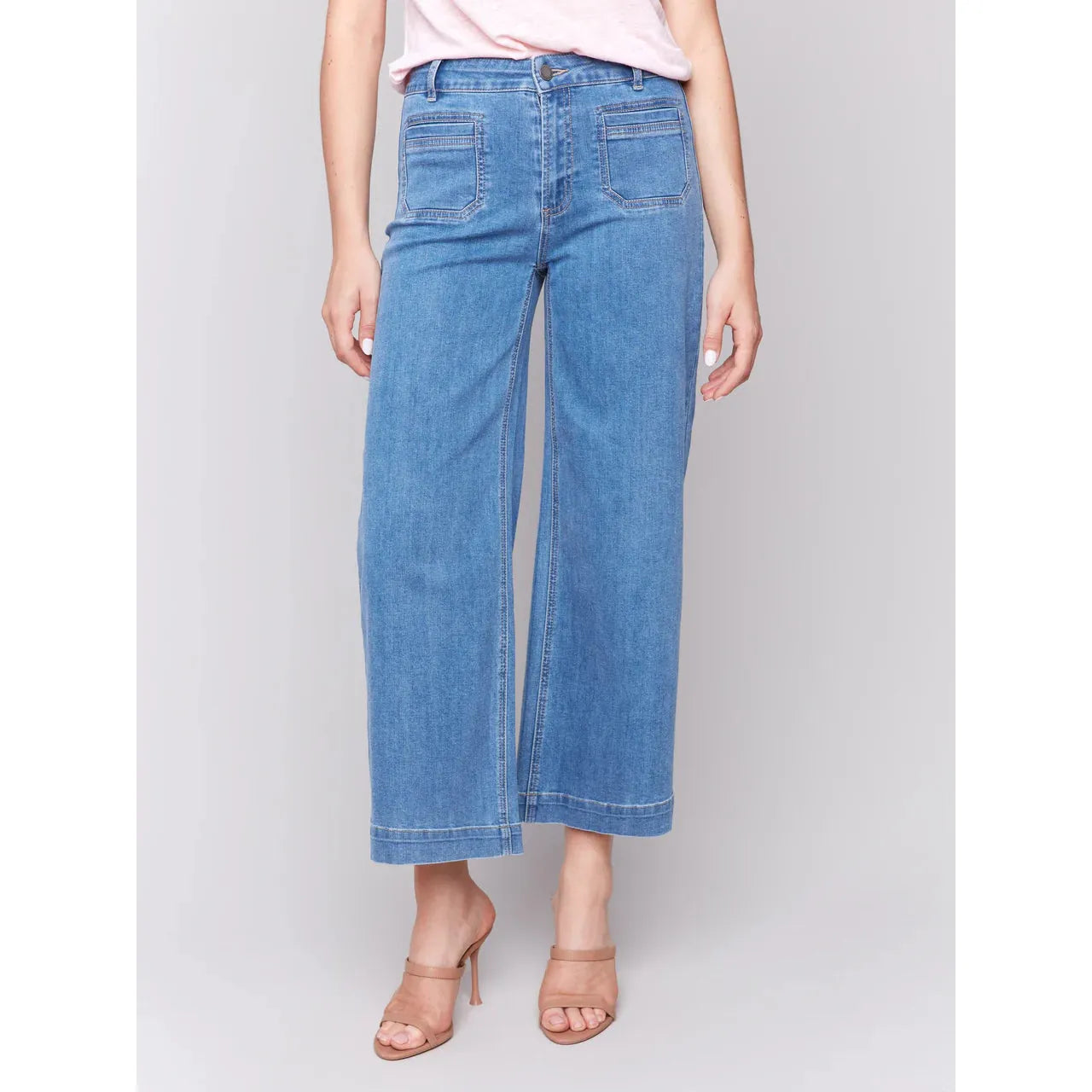 Patch Pocket Flare Jeans