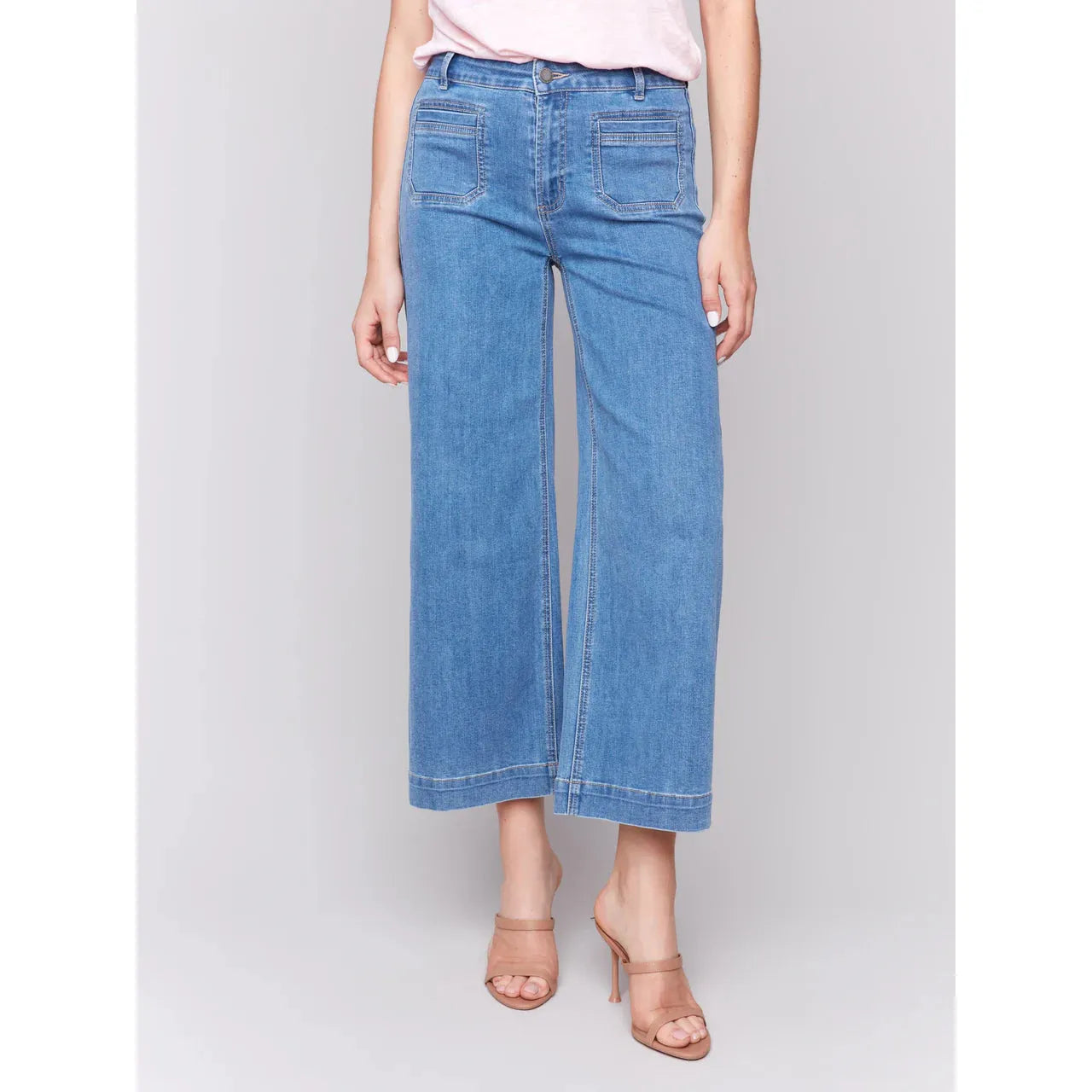 Patch Pocket Flare Jeans