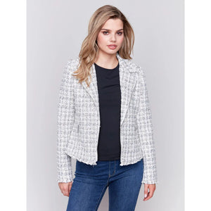 Tweed Perfecto Jacket | White