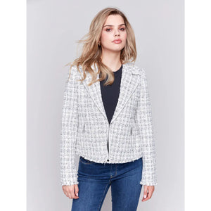 Tweed Perfecto Jacket | White