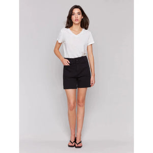 Twill Shorts w/Patch Pockets | Black