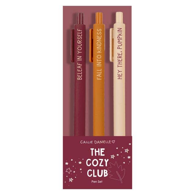 S/3 Gel Pens | Cozy Club Fall Jotter Set