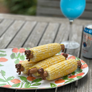 S/8 Daschund Corn Holder Set