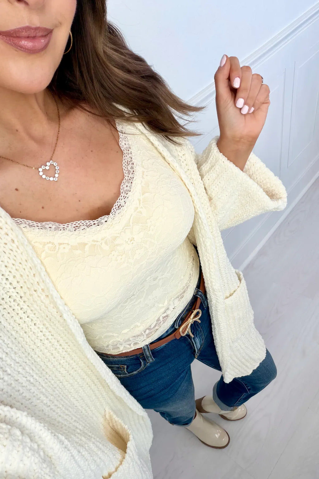 Marcy Chenille POL Cardigan