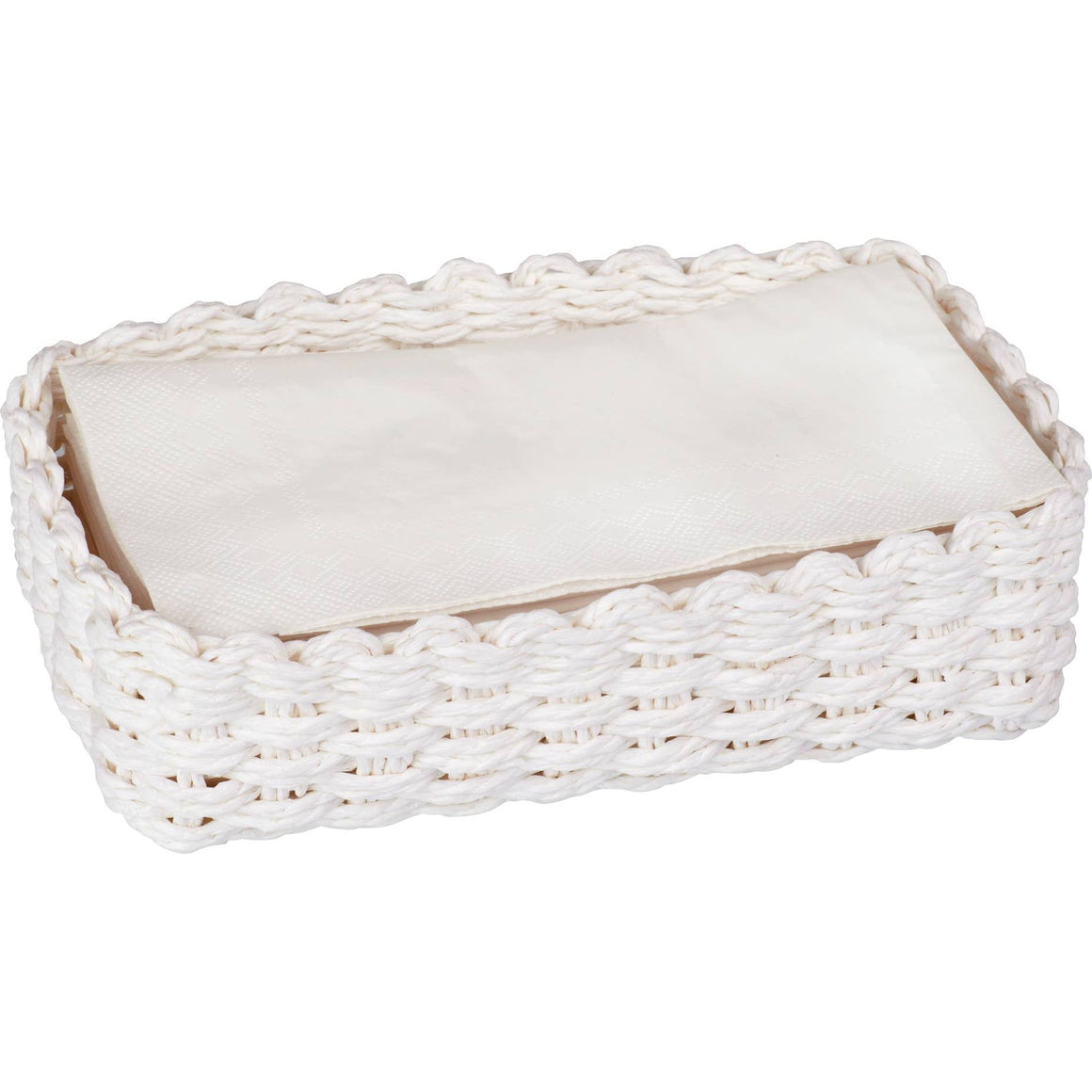 Guest Paper Towel Woven Caddy | White