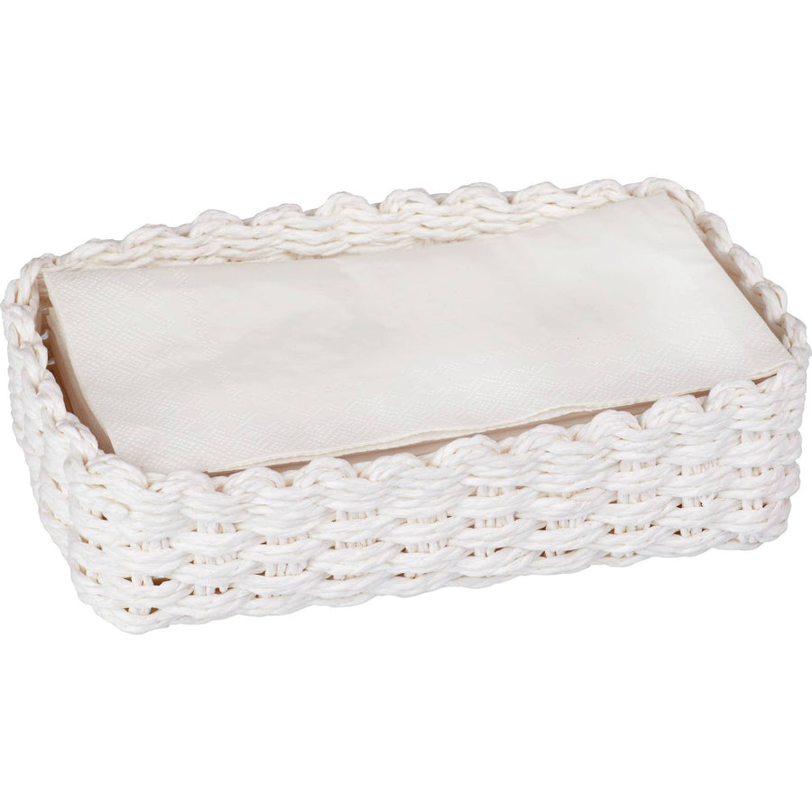 Guest Paper Towel Woven Caddy | White