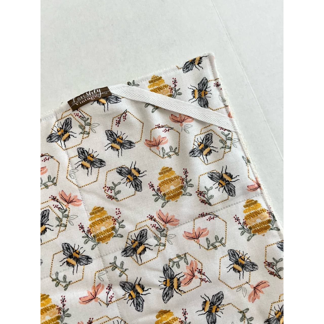 Dish Drying Mat | Embroidered Bee