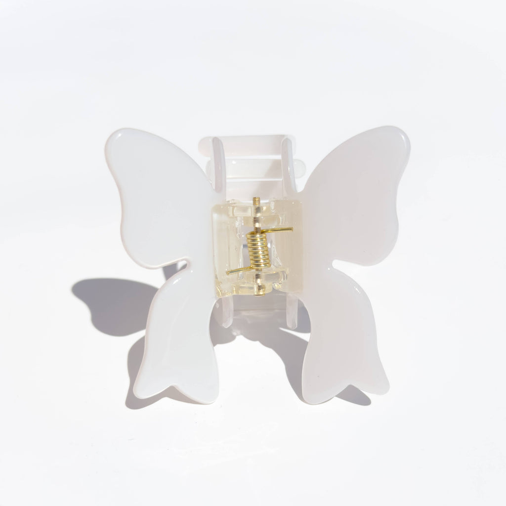 Butterfly Bow Hair Claw Clip | White