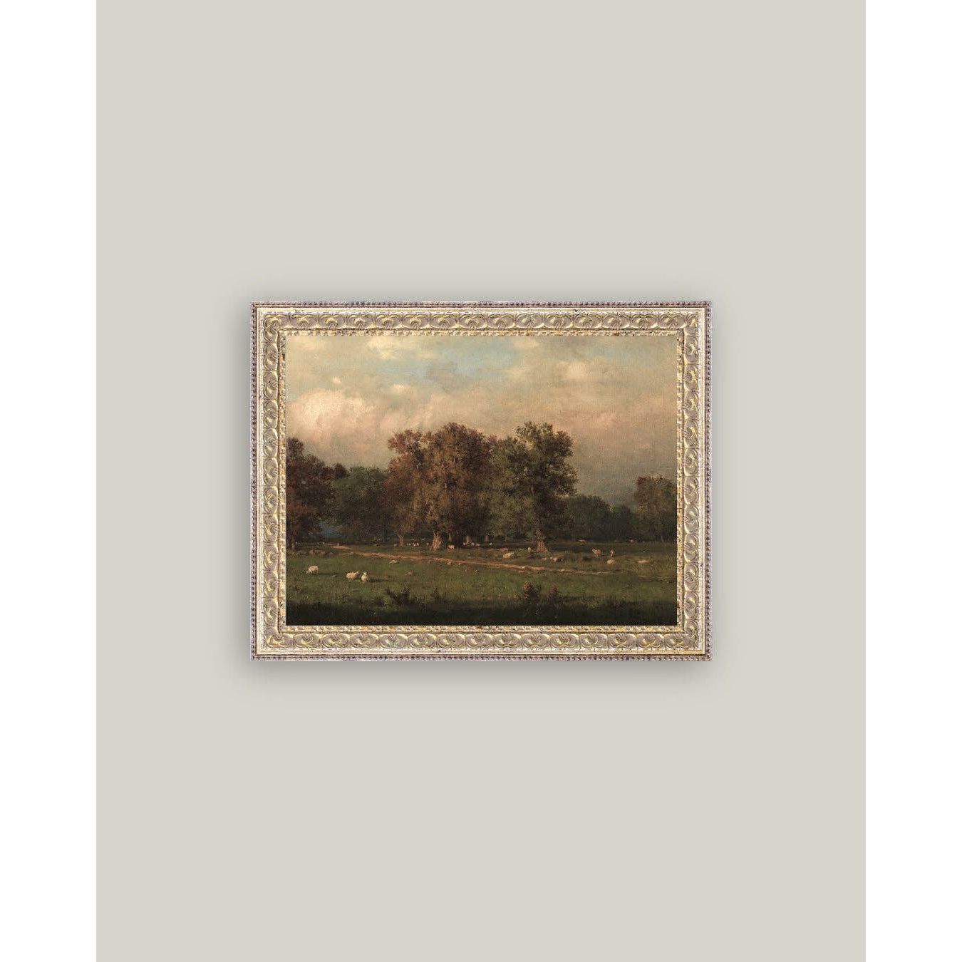 Framed Antique Art | Sheep Farm - 7x5