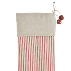 Sawyer Mill Ticking Stripe Stocking | Red