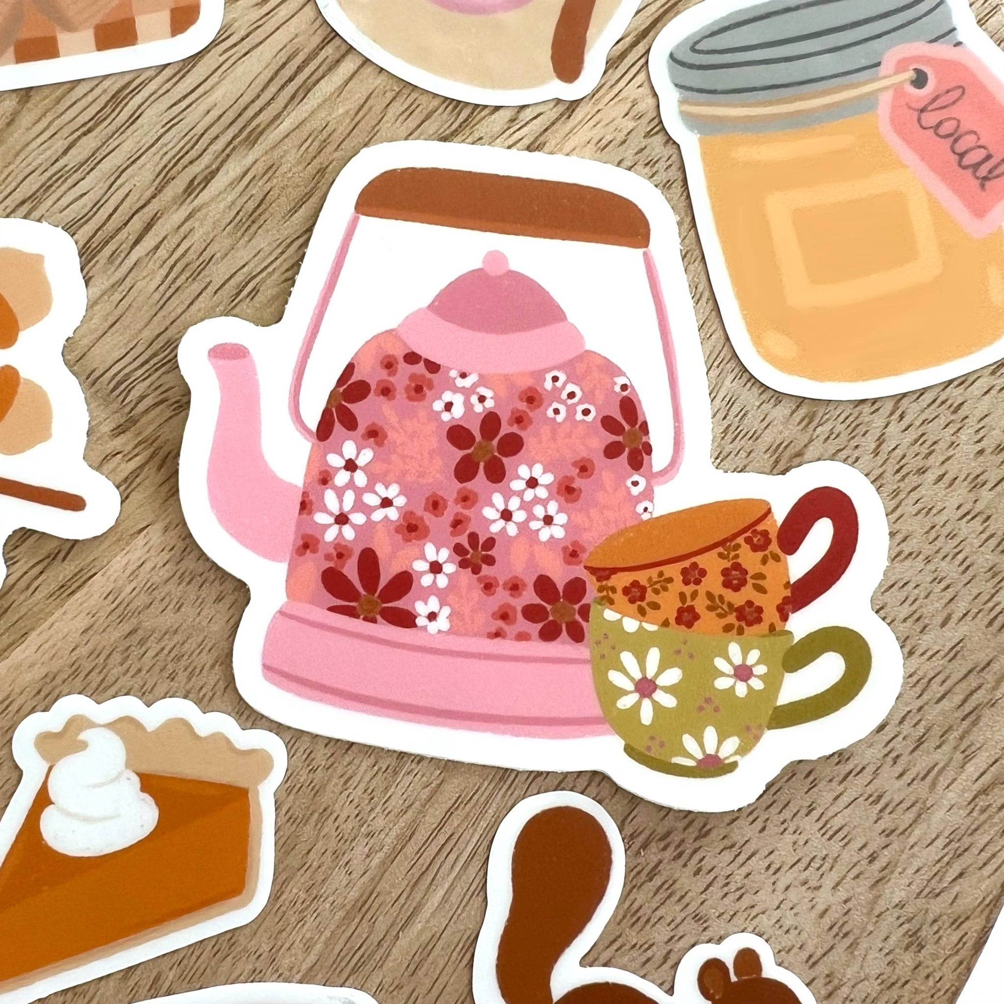 Cottage Core Tea Kettle Sticker