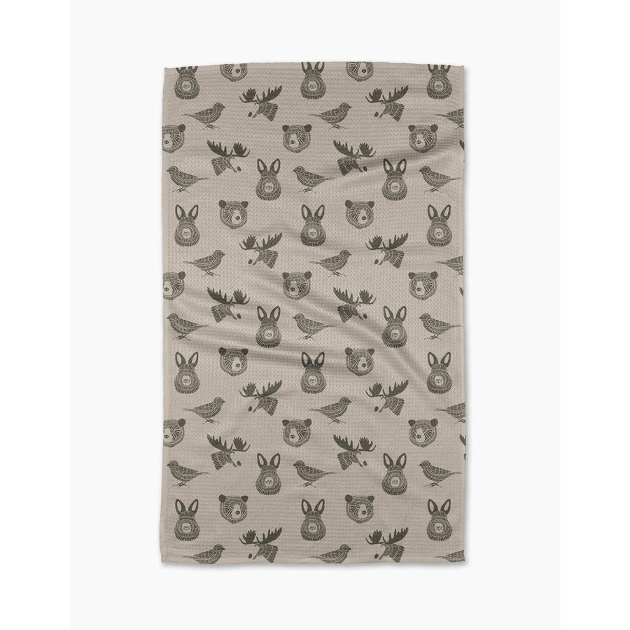 Geometry - Forest Animals Tea Towel