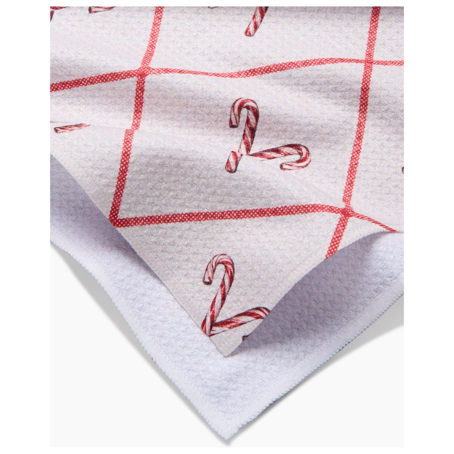 Geometry - Festive Candy Canes Tea Towel