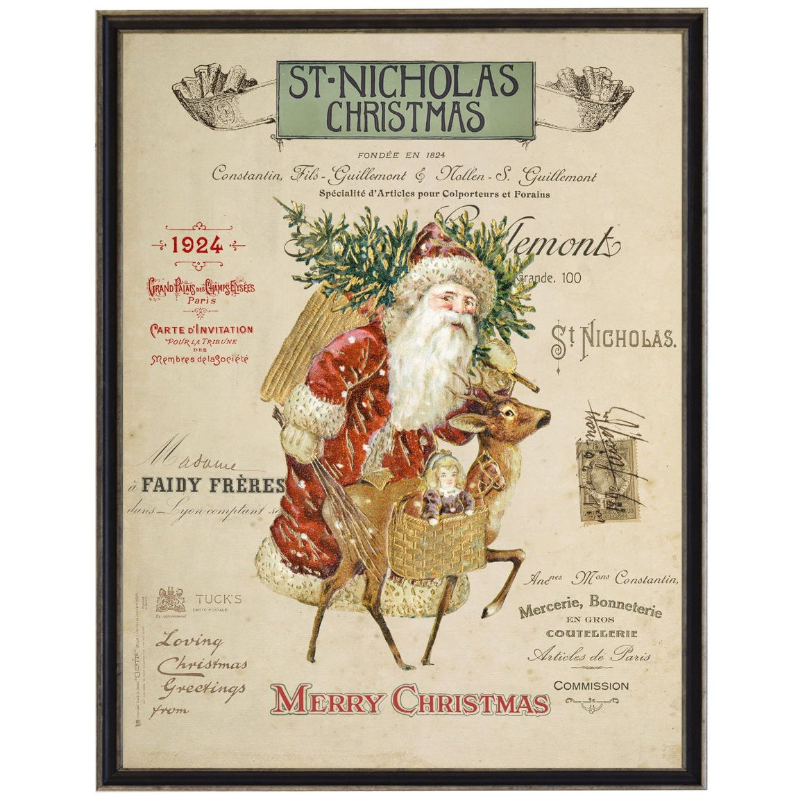 Vintage Santa Bookplate | 8" x 10"