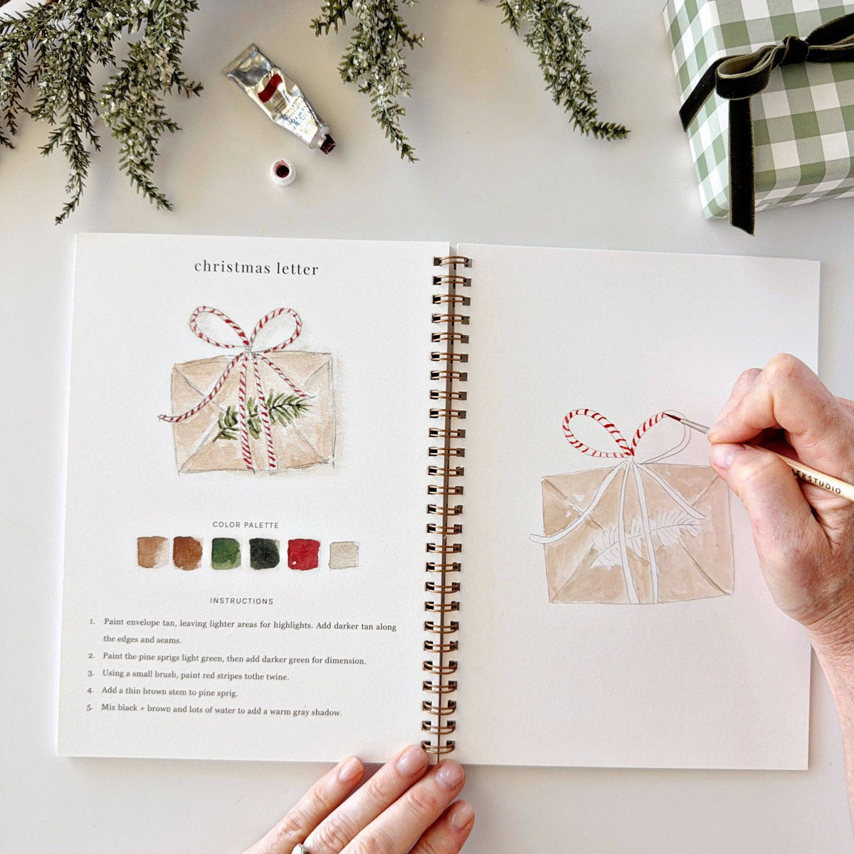 Watercolor Workbook | Classic Christmas