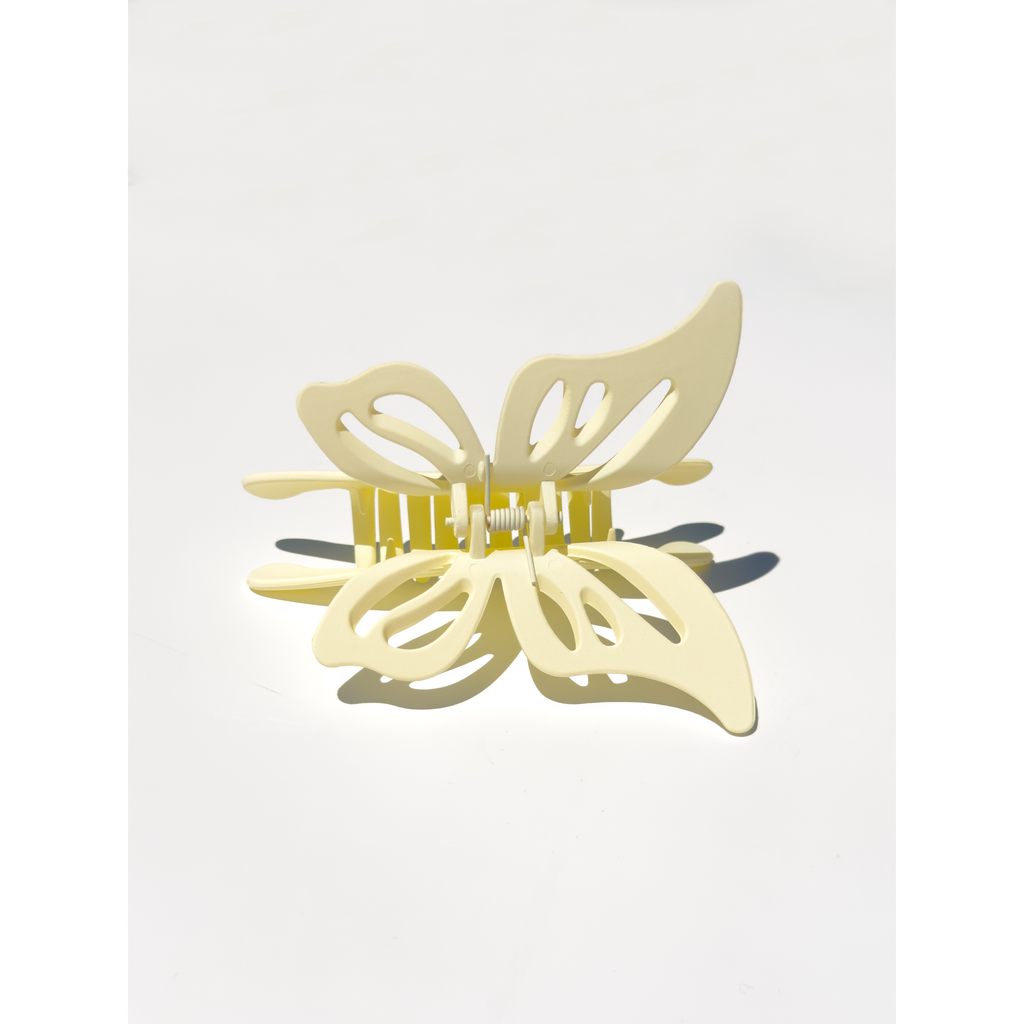 Matte Butterfly Hair Claw Clip | Cream