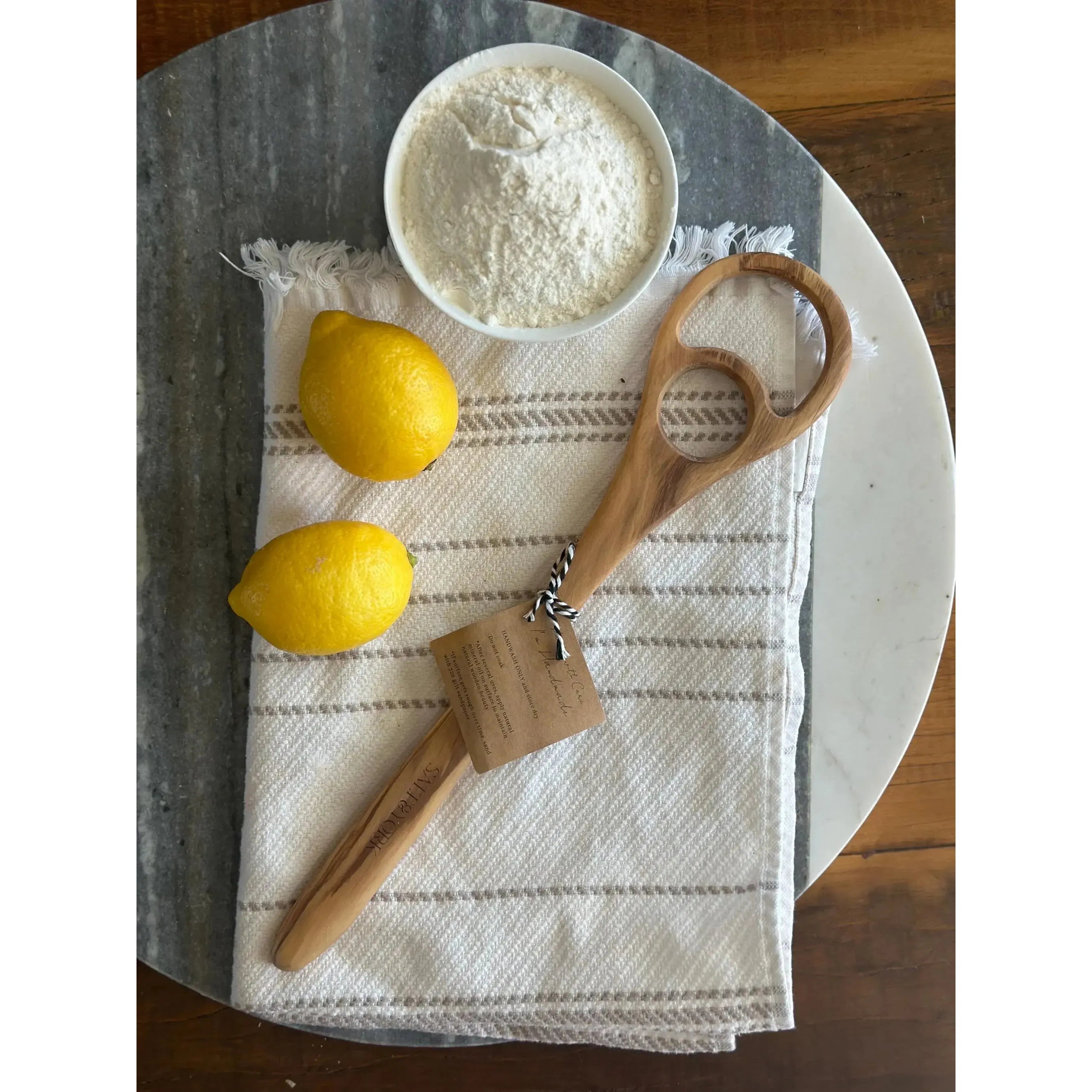 Olive Wood Dough Hook/Whisk