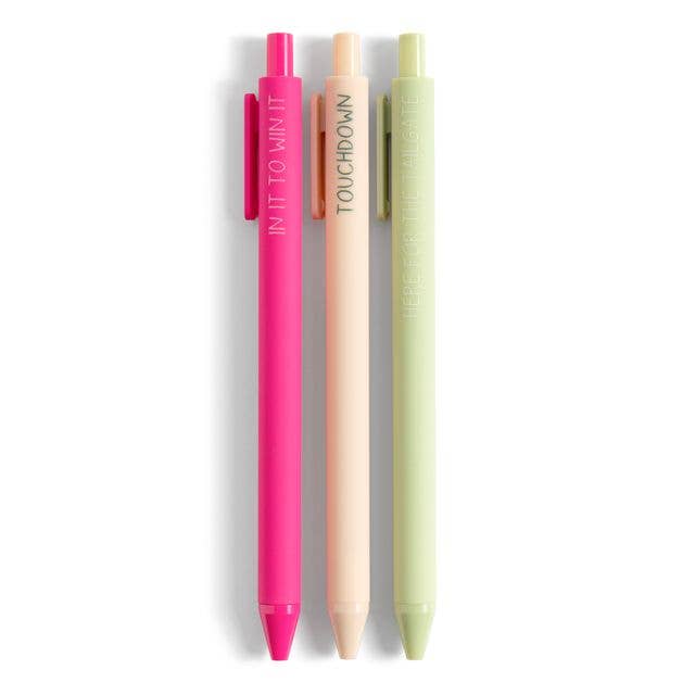 S/3 Gel Pens | Tailgate Club Jotter Set
