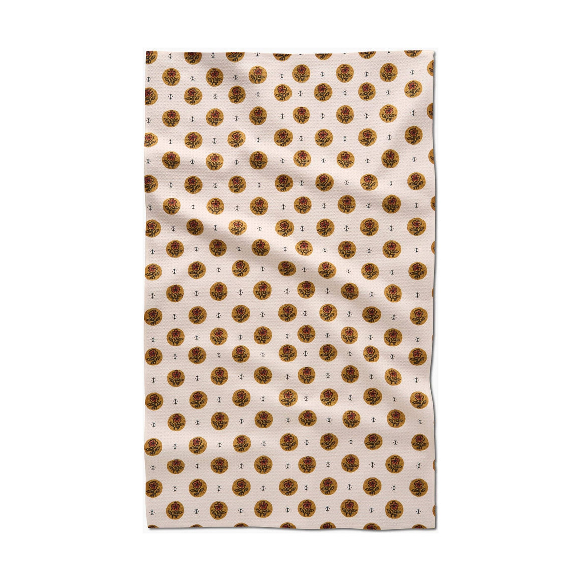 Geometry - Artisanal Floral Cream Tea Towel