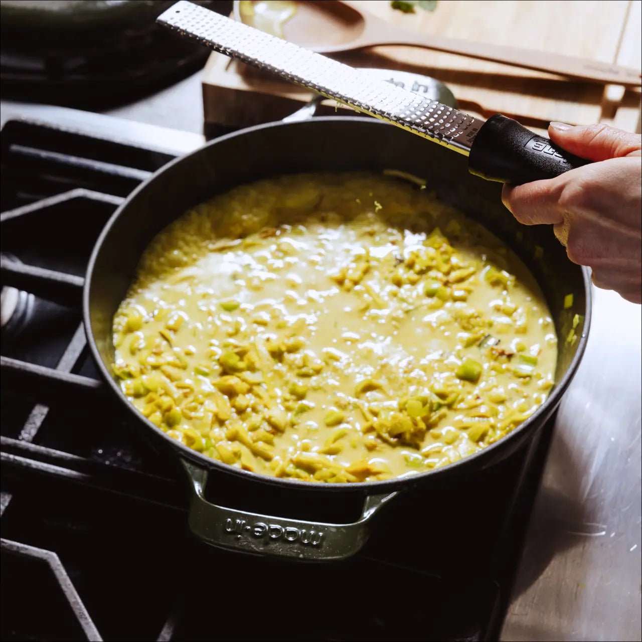 Enameled Cast Iron Braiser | Willow Green
