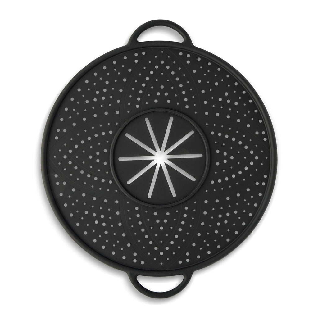 Silicone Splatter Screen w/Splash Guard | Onyx