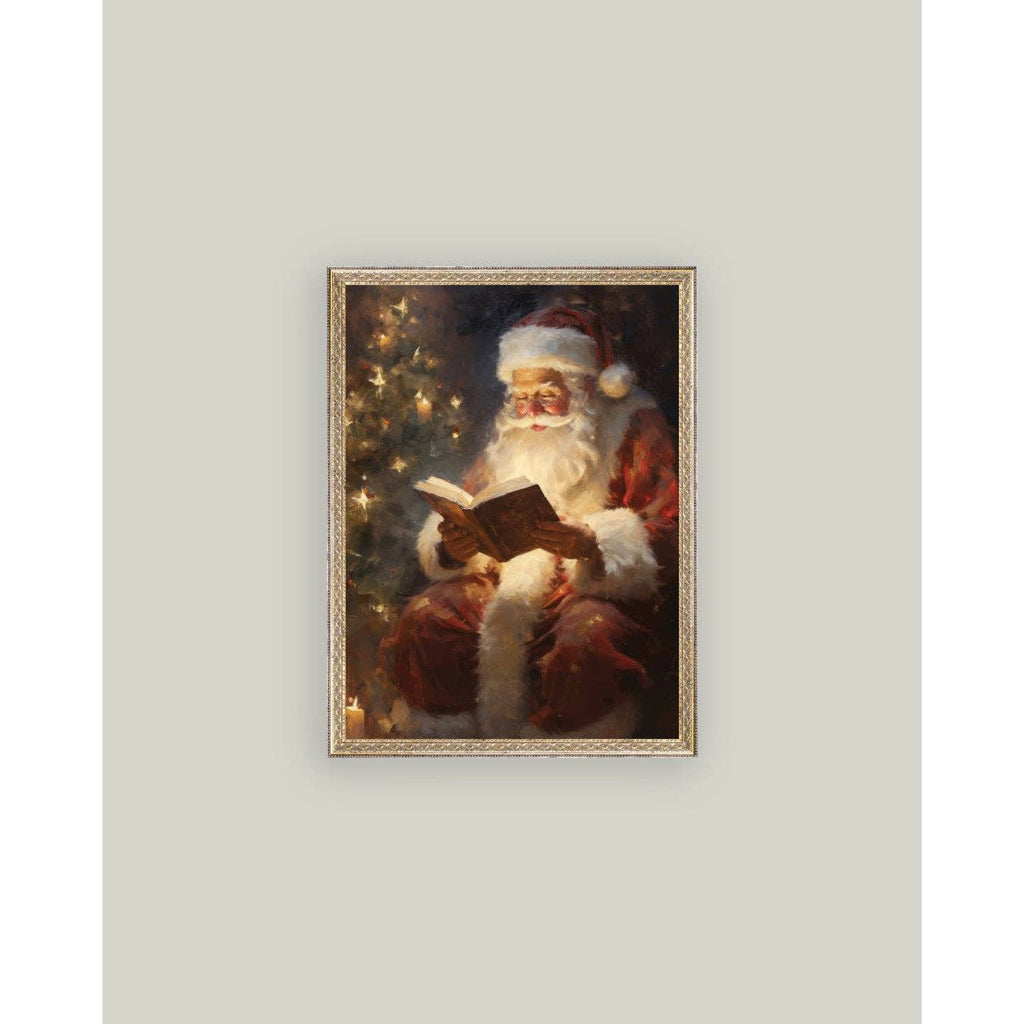 Classic Santa Framed Antique Art | 8 x 10