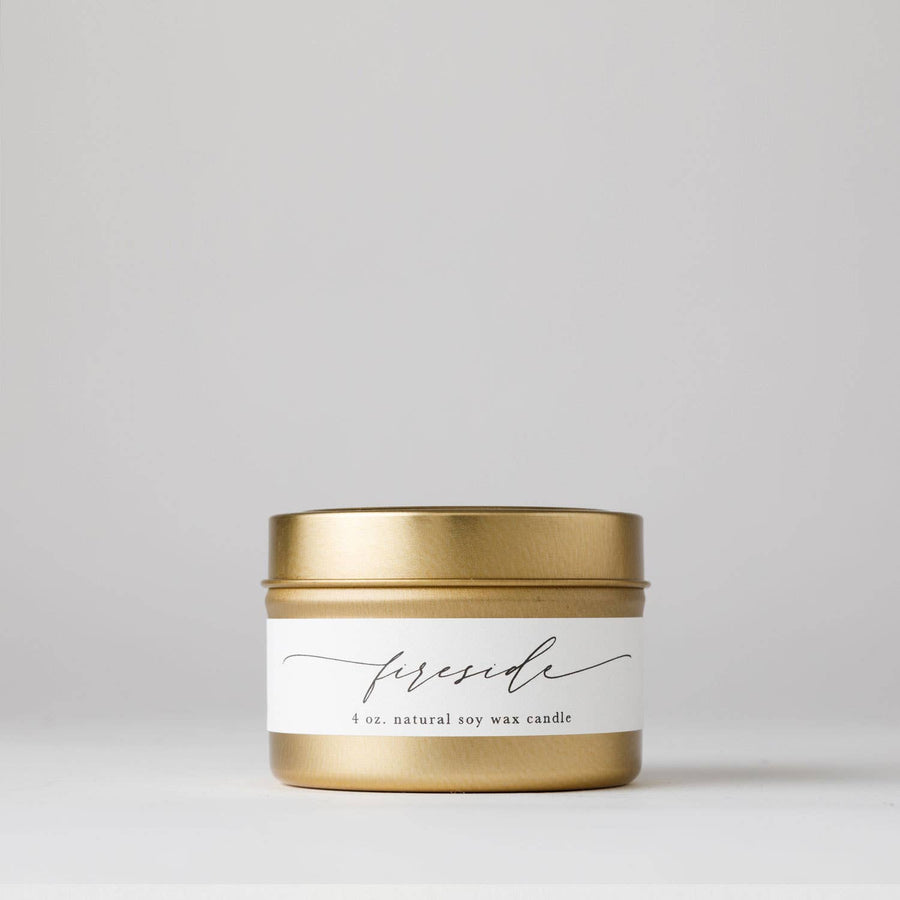 Tin Soy Candle | Fireside (Fall Winter Holiday Christmash)