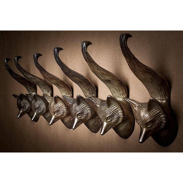 Abbott - Fox Tail Hook-Antique Brass-6"L-4295
