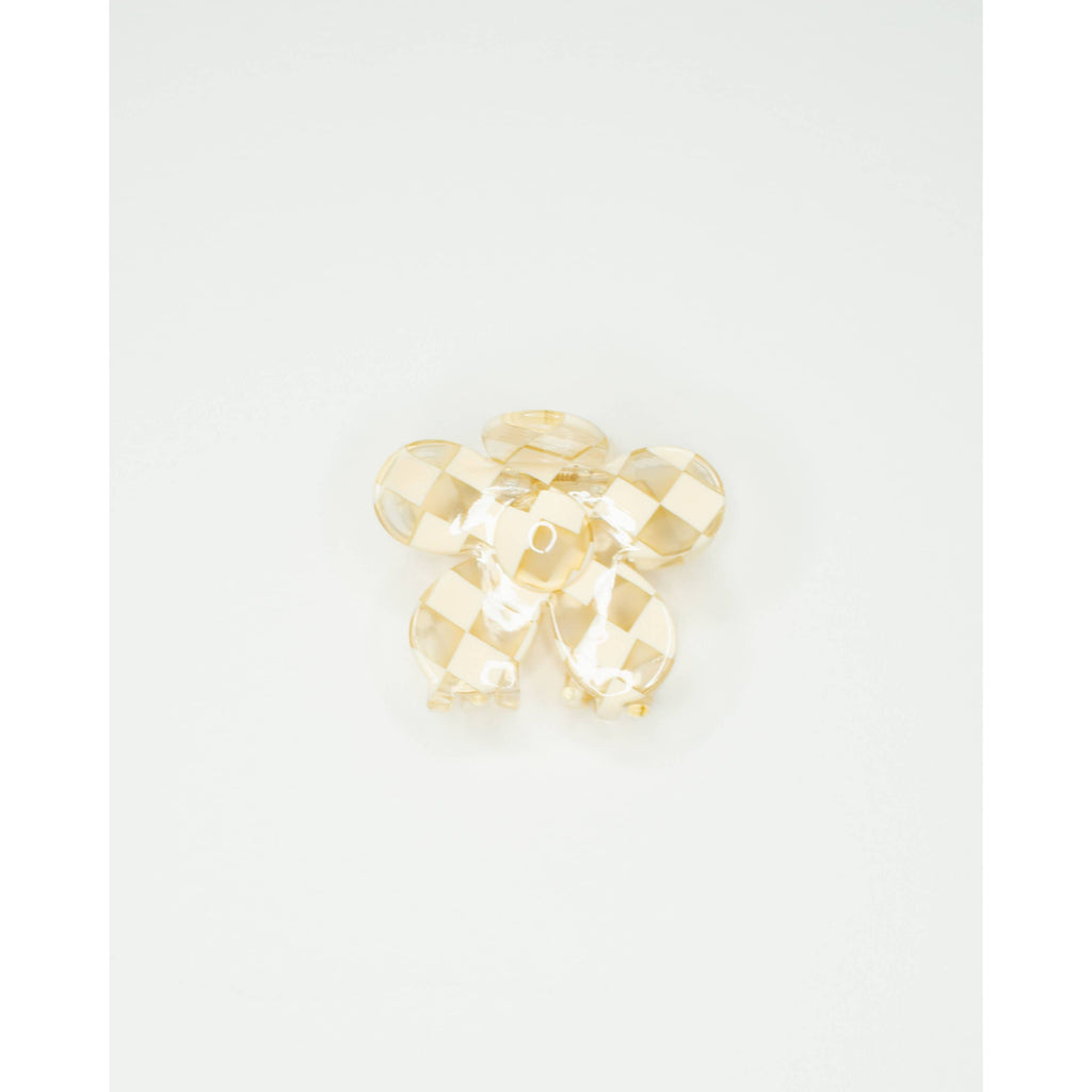 Flower Hair Claw | Cream Checker