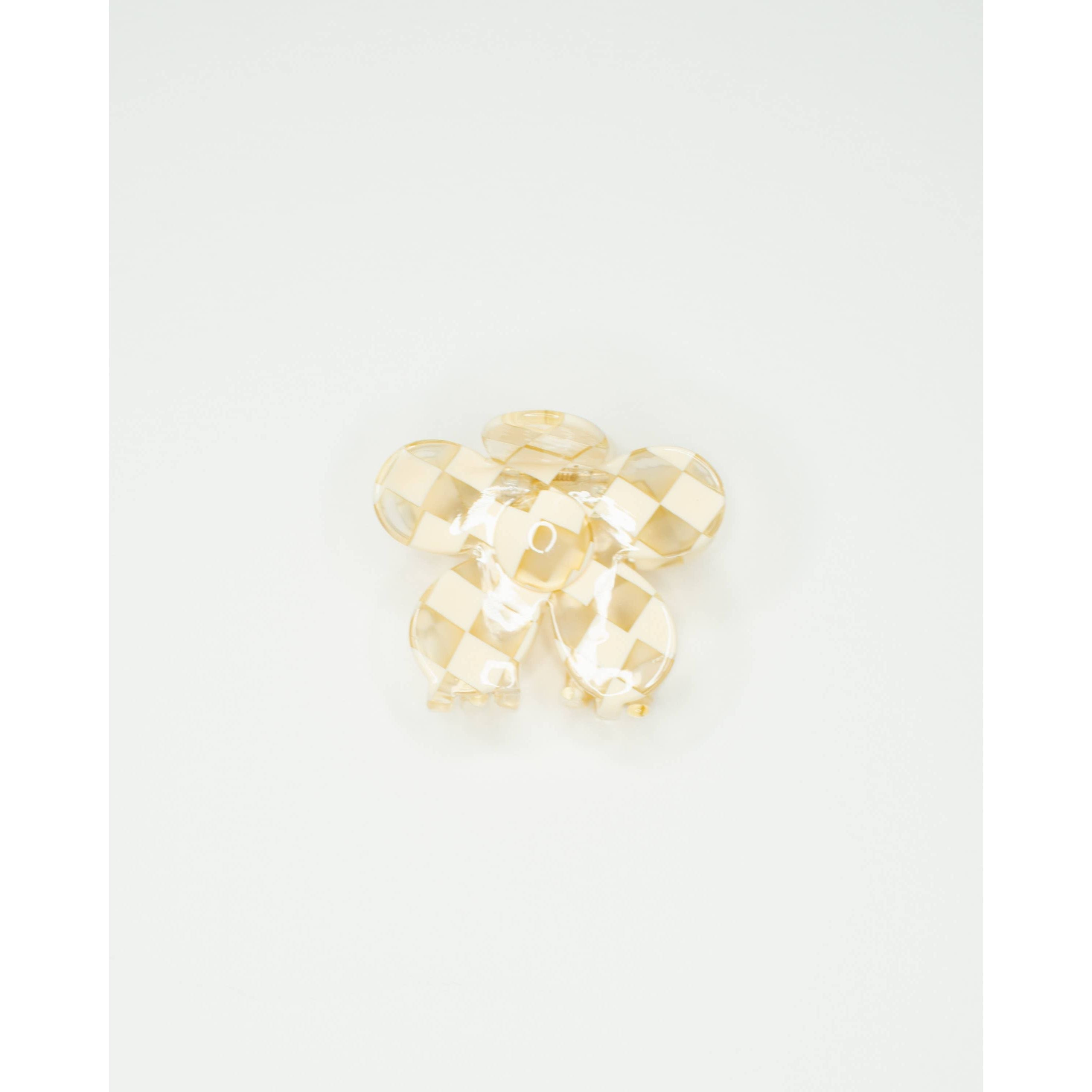 Flower Hair Claw | Cream Checker