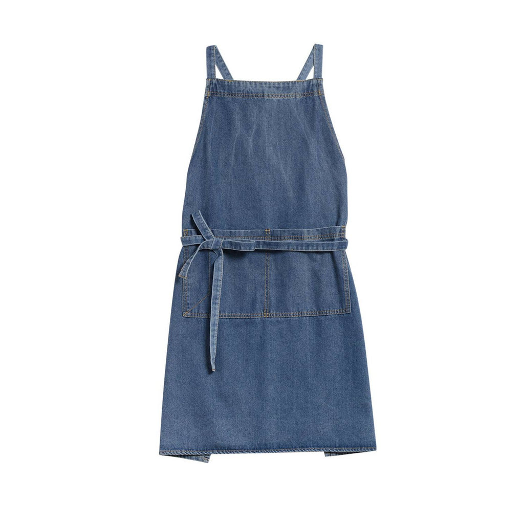 Washed Denim Apron | Dark Blue